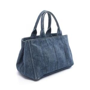 Prada Tote CANAPA Bag Blue Navy DENIM